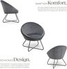 tectake Relaxsessel Cocktailsessel Centera, Belastbarkeit 120 kg, 83 x 73 x 82 cm, gepolstert, mit Bouclé- oder Samtbezug Bild 4