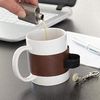 OOTB Keramik-Becher, Extra Shot, mit Metall-Flachmann, Weiß, 14. 5 x 8 x 9. 5 cm Bild 2