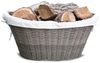 HABAU Holzkorb mit Stoffeinsatz, aus Polyethylen, mit Metallrahmen, 63,5 x 44,5 x 30 cm Bild 2