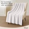 WOHNWOHL Kuscheldecke 150x200 cm • weiche Tagesdecke • Sofadecke • Wohndecke • Winterdecke • Ökotex Zertifizierte Baumwolldecke • Farbe: Offwhite Bild 3