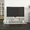 Dmora - Fernsehschrank Lysithea, Ständer für Wohnzimmerfernseher, Niedriges Wohnzimmer-Sideboard, TV-Ständerbasis, 120x30h33 cm, Weiß und Schwarz Bild 4
