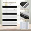 Deswell Doppelrollo Klemmfix ohne Bohren Schwarz-weiß B60 x H150 cm (Stoffbreite 56cm) Rollos für Fenster ohne Bohren für Fenster mit Lichtdurchlässig & Verdunkelnd/Höhe Stufenlos Verstellbar Bild 3