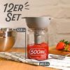 Praknu Einmachglas 12er - Set Einmachgläser mit Schraubdeckel 500 ml - Marmeladengläser, Glas, (Set, 12-tlg), Mit Etiketten & Stift - Luftdicht - Spülmaschinenfest Bild 3