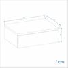 KOMTO Wandregal mit Schublade 2er Set Nachttisch Wandschublade Monaco 2 pcs, Wandschublade Nachtschrank Hängend, Monaco 46 x 30 x 15 cm Bild 3
