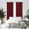 Deconovo Vorhänge Verdunkelungsvorhang Ösen Gardinen Wohnzimmer Vorhang gegen Kälte Blickdicht Vorhang, 175x140 cm(HöhexBreite), Rot, 2er Set Bild 4