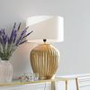 Mirabeau Tischleuchte Tischlampe Fauville gold/creme Bild 3