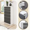 AKORD Kommode K60 mit 6 Schubladen | für das Wohnzimmer Schlafzimmer Schrank Büro Arbeitszimmer | Modernes Funktionales Design | B60 x H130 x T40 cm, Gewicht 43kg | Weiß/Graphitgrau Bild 5