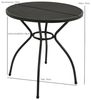 DEGAMO Gartentisch CLASSIC, 70cm rund, Stahl + Streckmetall anthrazit Bild 2