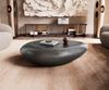 Couchtisch Sagana 120x80 cm Metallic Silber mit Reliefglas Grau Bild 3