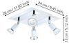 Eglo 94962 Spot Sarria Stahl weiß, chrom GU10 4X4,5W L:24cm H:26cm Bild 5