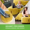 Green Bean Indoor Cord Sitzhocker Pouf Stay 45x25 cm mit EPS-Perlen Füllung - kuschelig weich waschbar - die ideale Ergänzung zum Sitzsack für Kinder & Erwachsene - Gelb Bild 3