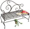 DanDiBo Gartenbank Metall Braun Wetterfest 123 cm Bank Sitzbank 2-Sitzer DY140488 Metallgartenbank mit Rückenlehne Parkbank Garten Antik Bild 3