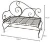 DanDiBo Gartenbank Metall Braun Wetterfest 123 cm Bank Sitzbank 2-Sitzer DY140488 Metallgartenbank mit Rückenlehne Parkbank Garten Antik Bild 2