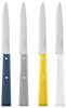 Opinel Bon Appetit Celeste Tafelmesser - rostfrei - 4 tlg - Stahl 12C27 - Buchenholzgriffe in weiß - blau - gelb - grau Bild 1
