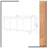 WELL HOME MOBILIARIO & DECORACIÓN Möbel aus weißer Eiche mit 100% Melaminbeschichteter Spanplatte, 140 x 86 x 40 Bild 3