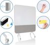 hjh OFFICE Trennwand inkl. Whiteboard Vision Board Mobile 2-in-1 Akustiktrennwand mit Rollen, inkl. Tafellöscher, magnetisch, Grau 891014 Bild 2