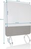 hjh OFFICE Trennwand inkl. Whiteboard Vision Board Mobile 2-in-1 Akustiktrennwand mit Rollen, inkl. Tafellöscher, magnetisch, Grau 891014 Bild 4