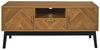 HOME DECO FACTORY, HD0300, Niedriger TV-Ständer, Modell Felix, Kollektion Lounge Edition, Zeitgenössische Möbel, Möbel, TV-Ständer, 110 x 48 x 40 cm, Braun Schwarz Bild 5