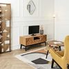 HOME DECO FACTORY, HD0300, Niedriger TV-Ständer, Modell Felix, Kollektion Lounge Edition, Zeitgenössische Möbel, Möbel, TV-Ständer, 110 x 48 x 40 cm, Braun Schwarz Bild 2