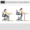 Vinsetto Arbeitsstuhl Mesh Bürostuhl Ergonomischer Schreibtischstuhl Zeichenstuhl mit verstellbarem Fußring Höhenverstellbare Drehstuhl mit Rollen für Arbeitszimmer Schwarz 60 x 56 x 110-132 cm Bild 5