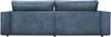 Casa Padrino Luxus Leder Sofa Blau 240 x 106 x H. 83 cm - Echtleder Wohnzimmer Sofa - Wohnzimmer Möbel - Leder Möbel - Luxus Möbel Bild 4