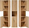 Waschtisch 60cm Skelbolu mit Hochschrank Eicheoptik/Schwarz [en. casa] Bild 5