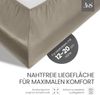Bettwaesche-mit-Stil Mako-Satin Spannbettlaken braun 90x200 cm, Höhe 20 cm Bild 3