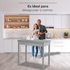 ASTIMESA Buchart: Küchentisch, Metall, Beige, 80x40 cm Bild 5