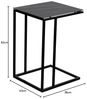 M2 Kollektion Beistelltisch Jon, 38 x 62 x 43 cm, Schwarz Bild 2