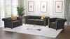 S-Style Möbel Chesterfield-Sofa Anton 3 sitzer Sofa mit Schlaffunktion mit Holzfüßen, 1x 3-Sitzer-Sofa mit Schlaffunktion, mit Wellenfederung Bild 2