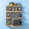Haushalt International Deko-Wandregal Kinder-Regal "Haus" kompatibel zu Tonie-Box/Toniebox und Figuren, Dekoregal für Hörspielfiguren und Hörspielbox, Ablageflächen mit Magnetstreifen Bild 2