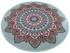 Badteppich mit roter Blume Bild 1