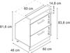 Küchenschrank für Dachschrägen R-Line Goldkraft Eiche 60 cm mit 2 Schubladen Vicco Bild 3