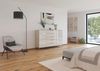 rauch Schubkastenkommode Kommode Türkommode Sideboard Kombikommode FLIPP mit Glasfront (Breite 160/180 cm mit 4 Einlegeböden), 2-trg mit 5 Schubladen und Soft-Close-Funktion, Glasfront, 2 Breiten Bild 2
