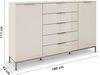 rauch Schubkastenkommode Kommode Türkommode Sideboard Kombikommode FLIPP mit Glasfront (Breite 160/180 cm mit 4 Einlegeböden), 2-trg mit 5 Schubladen und Soft-Close-Funktion, Glasfront, 2 Breiten Bild 3