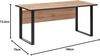 Möbelpartner Montana 701501 Schreibtisch, Holzdekor, Eiche Landhaus Dekor, 160 x 75 x 74 cm Bild 3
