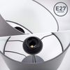 LED-Leuchtmittel B.K.Licht Tischleuchte Grau Textilschirm Ø20cm max. 40W E27 ohne Leuch Bild 3