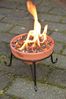 Niedriger Ständer für den Feuertopf FF124 15 x 15 x 10 cm aus schwarzem Metall Bild 3