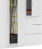 Habitdesign Kleiderschrank Türen und DREI Schubladen, Finish in Weiß, Maße: 135 cm 200 cm (Höhe) x 52 cm (Breite), Holz, Grande Bild 5