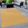 Paco Home Outdoor Teppich Wetterfest Wohnzimmer Balkon Küchenteppich Flachgewebe Sisaloptik Meliert Einfarbig, Grösse:160 cm Rund, Farbe:Gelb Bild 2