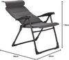 Crespo Campingstuhl Liegestuhl AP 215 Tex Supreme Compact Klappstuhl Faltstuhl, Grau, Einheitsgröße Bild 2