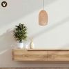 VIVANNO Hängeleuchte Rattan ESSENCE Rund - Beige Geflochten, ohne Leuchtmittel, 25x55 cm Bild 5