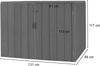 2er WPC-Mülltonnenverkleidung HWC-J28, Premium Mülltonnenbox, Metall Holzoptik, erweiterbar ~ braun Bild 5