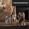 Sencha Teekanne 1,3 l Edelstahl-Siebeinsatz Borosilikatglas Deckel Transparent Bild 3