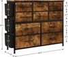 GarveeMore Kommode für Schlafzimmer Mit 10 Stoffschubladen, Hohe Kommode Organizer für Kleidung, Schrank Kinderzimmer, Aufbewahrungsturm Mit Schrank, Metallrahmen Bild 3