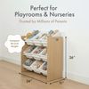 Humble Crew stilvolles Kinderregal aus Holz, Natur/Weiß! 9 Boxen für Spielzeug, ideal für Kinderzimmer. Ordnung mit Charme schaffen Bild 2
