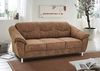 Cavadore 3er Sofa Santa mit Federkern 3-sitzige Couch in Lederoptik, Kunstleder, braun, 202 x 86 x 90 cm Bild 2