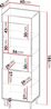 Vitrine Aocale 03 (Farbe: Nuss Warmia / Cashmere) Bild 3