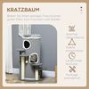 PawHut Kratzbaum Kratztonne Katzenbaum mit Katzenbett, Kletterbaum mit Spielball, Grau, Grau, Ø57 x 99H cm Bild 3