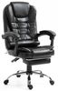 BAKAJI USB-Massagesessel, Schreibtischstuhl, Büro, drehbar, neigbar, Leder, Schwarz, Kunstleder, Medium Bild 2